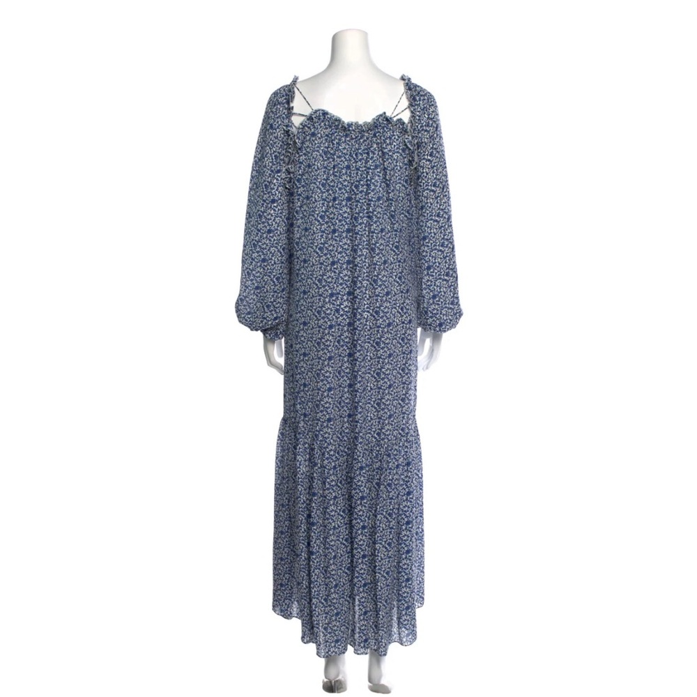 Tory Burch Blue Floral Maxi Dress